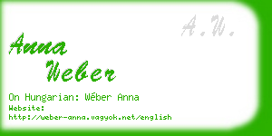 anna weber business card