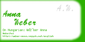 anna weber business card